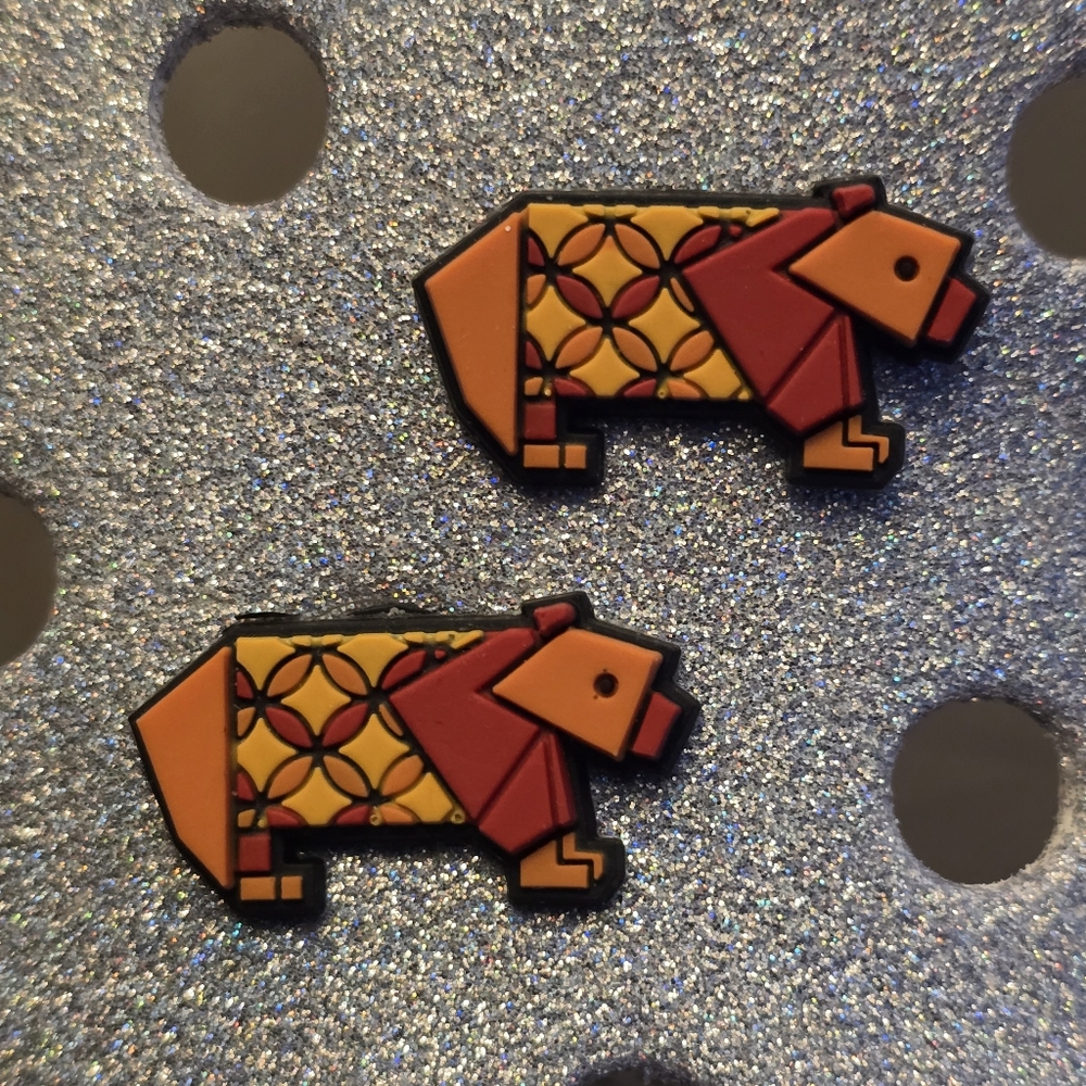 Origami Red Bear Jibbitz